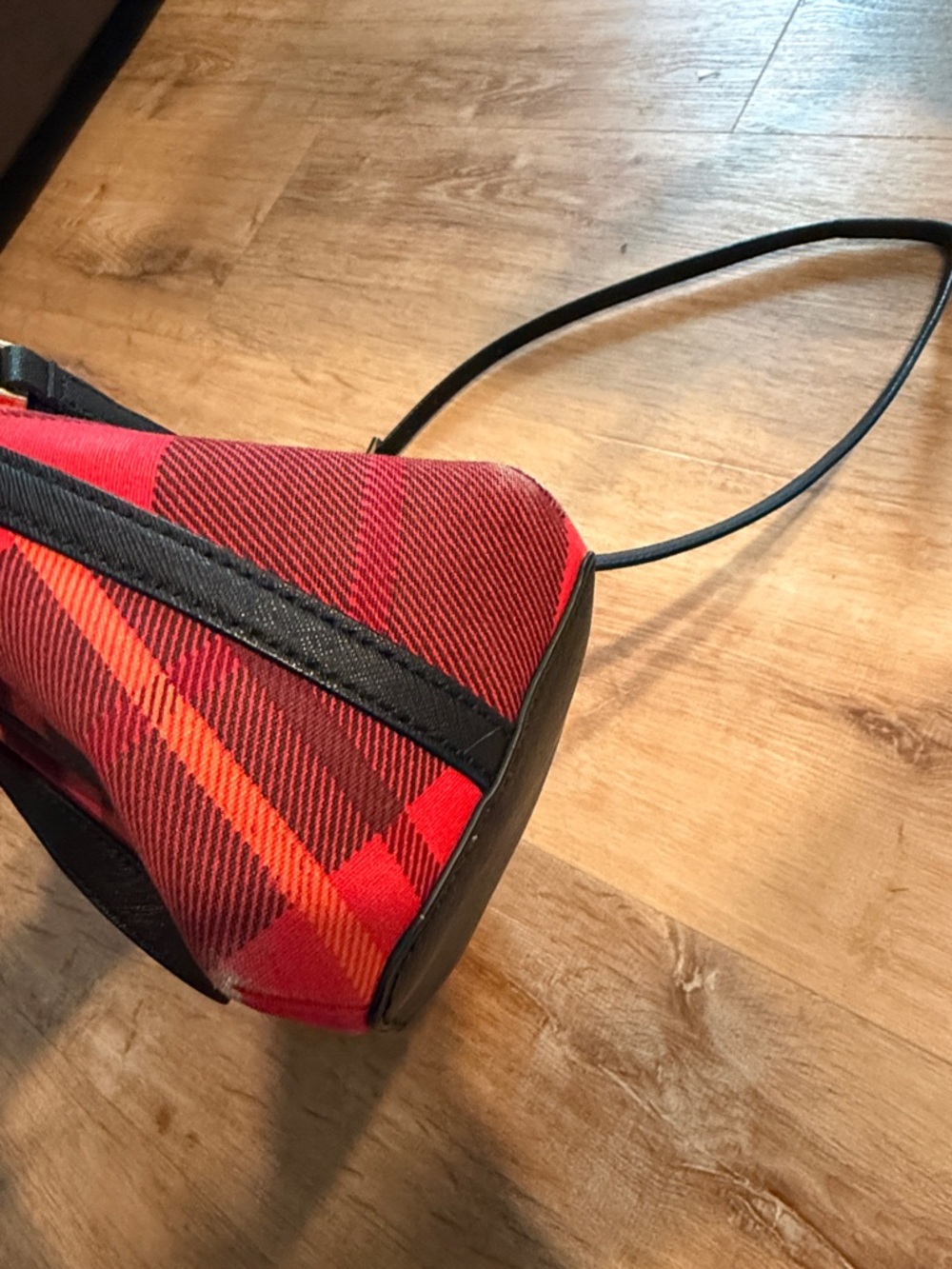 Kate Spade New York Newbury Lane Plaid Small Rachelle Red Plaid Satchel - Picture 4 of 7